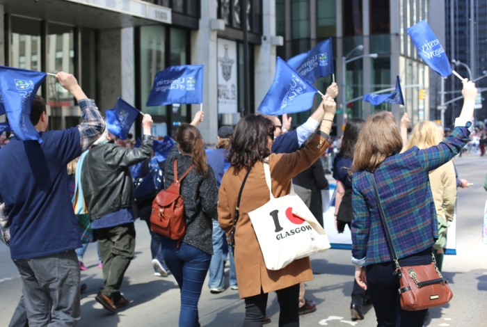 Glasgow Uni staff at New York Tartan Day 2015