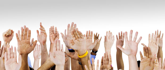 hands in air