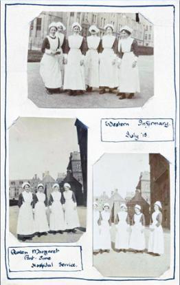 Archive image of nurses at the Western Infirmary in 1915