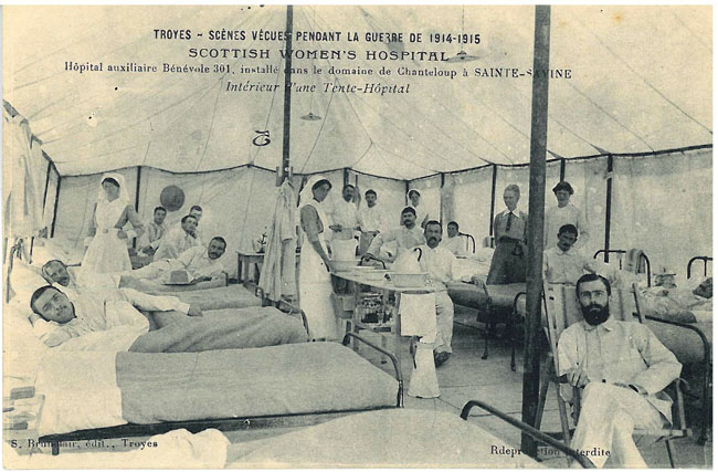 Archive image of the Scottish Women's Hospital in France in 1915