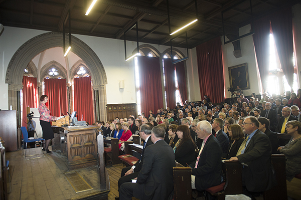 Angela Constance giving talk