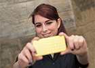 A woman taking a 'selfie' on a phone