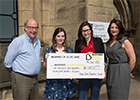 A cheque presentation to the Beatson Cancer Charity. 