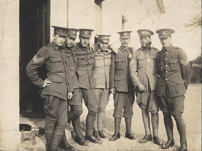 Group of 7 men in military uniform
