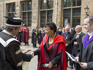 Baroness Scotland of Asthal - meeting Principal Muscatelli