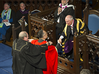 Dr Gerald Chan being awarded honorary degree