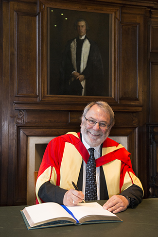 Prof Sir Peter Knight - signing book