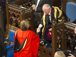 Prof Suzanne Fortier receiving honorary degree
