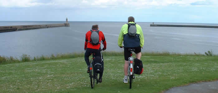 The Pedalling Profs look out to sea