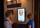 Visitors at the Face Facts exhibit 