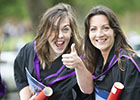 Dumfries graduation - two students