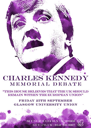 Poster for the Charles Kennedy memorial debate