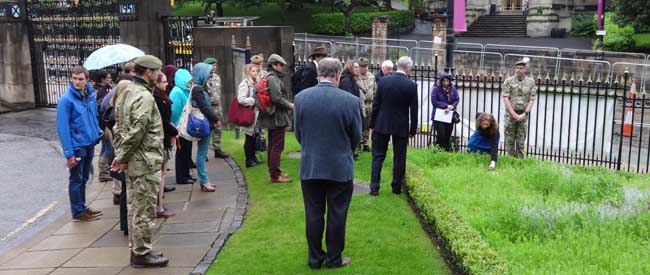 Image of the act of remembrance on Monday 13 July 2015