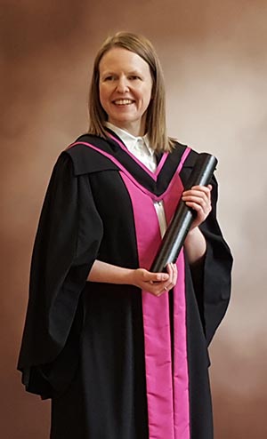 Elaine Malcolmson at graduation