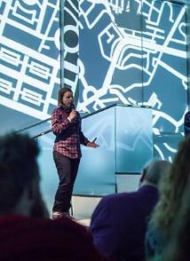 Elaine Malcolmson performing at the Late Lab