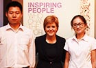 Nicola Sturgeon with students in Nankai 