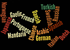 Languages word cloud 