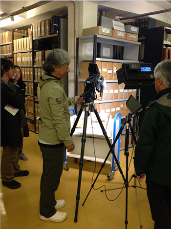 Filming the records in the repository