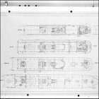 On the drawing board - the general arrangement plan for the promenade, verandah, boat, sports and observation deck