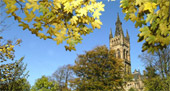 University tower from Kelvingrove Park