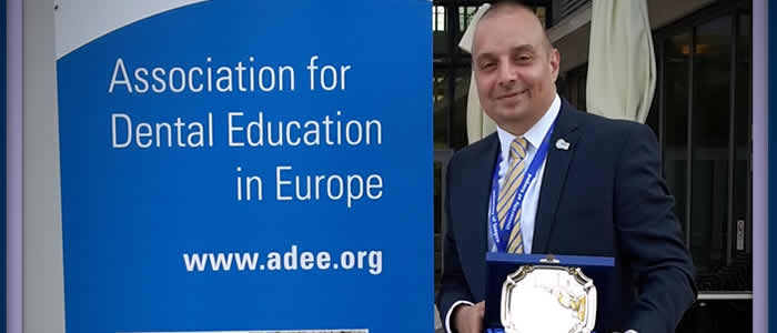 Dr Ziad Al-Ani, University Teacher at Glasgow Dental School, shortly after receiving an Early Career Educator Award at the Association for Dental Education in Europe Conference in Szeged, Hungary