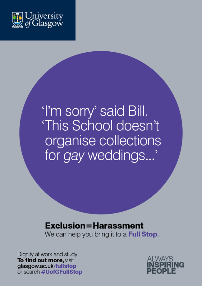 Image of FullStop poster number 2 with words 'gay weddings'