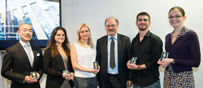 Receiving Ebola medals 