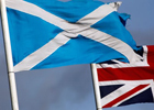 Image of the saltire and the union flag