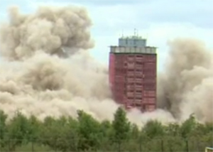 Image of the Red Road demolition explosion