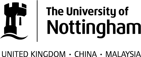 logo: the silhouette of a half-lit tower, accompanied by text the University of Nottingham 