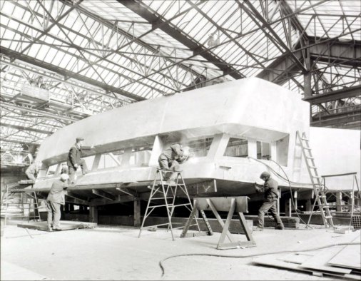 The bridge was finished in the prefab shop.