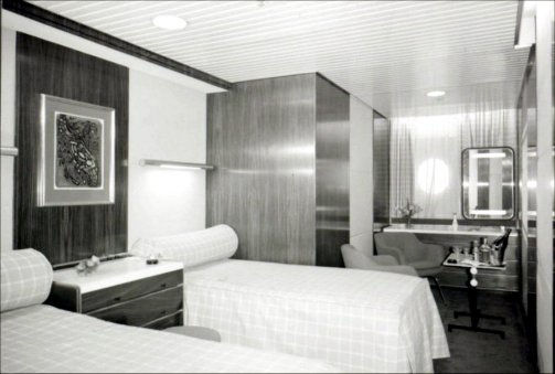 One of the first class cabins.