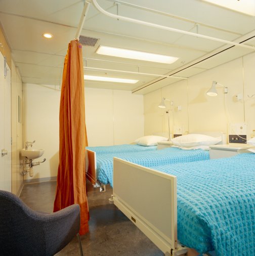 The QE2 hospital accommodation.