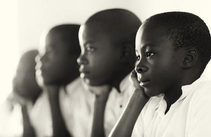 Four Tanzanian children
