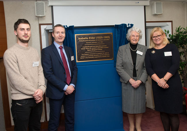 Image of guests at the naming of the Isabella Elder building