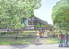 Image of a redeveloped Gilmorehill campus