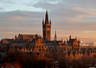 Main building at sunset 