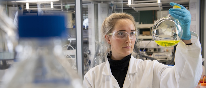 A technician working in a lab