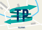 Logo for the Teleport App