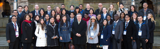 Image of the University's international agents gathered for the 2016 symposium