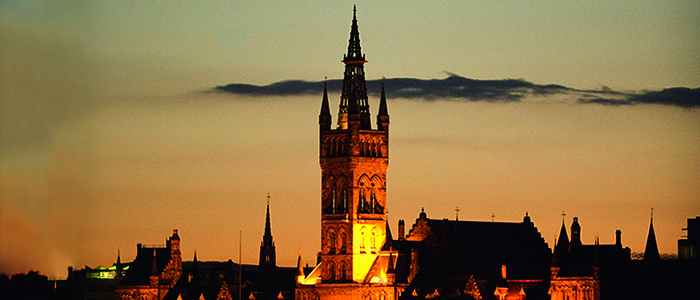 Main Building at dusk