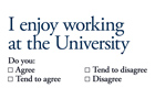 Image of a question block from the 2016 staff survey