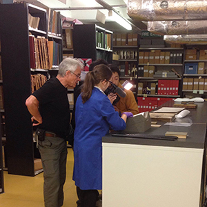 Film crew in Archives