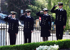 Image of cadets saluting the dead
