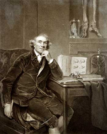 John Hunter, engraving by William Sharp, 1788, after a portrait by Sir Joshua Reynolds