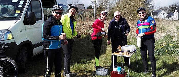 Profs taking a brew