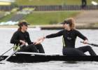 Claire Aitken and Emma McDonald winning the British University title. This crew represented Great Britain at the 2015 European University Rowing Championships.