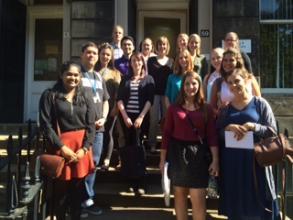 Image of a group of visiting senior student nurses from Kentucky, August 2016