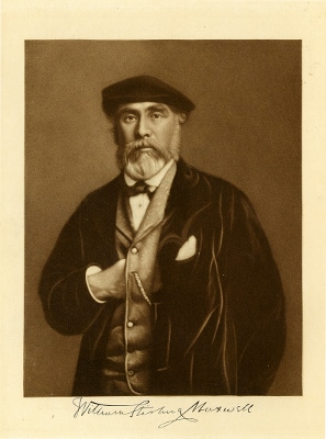 An engraving from a portrait photograph of Sir William Stirling Maxwell, c. 1870. 
