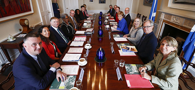Image of the Scottish Government's educational advisory panel in sitting.